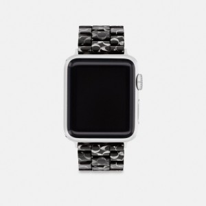 Coach Apple Watch® Strap 38 Mm 40 Mm And 41 Mm Black Signature | 832-JGXOWY