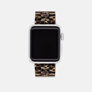 Coach Apple Watch® Strap 38 Mm 40 Mm And 41 Mm Signature Tortoise | 859-AEIXFG