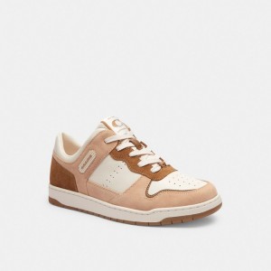 Coach C201 Low Top Sneaker Chalk/Beechwood | 046-SKAODR