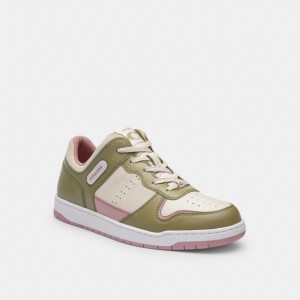 Coach C201 Low Top Sneaker Moss/Light Rose | 291-OLIDQT