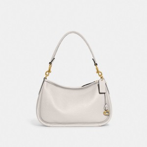 Coach Cary Crossbody Bag Pebble Leather/Brass/Chalk | 973-AXDSJE