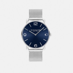 Coach Elliot Watch 41 Mm Stainless Steel/ Blue | 372-DJBZTW