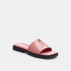 Coach Florence Sandal Leather/Bubblegum | 598-KJXGDH