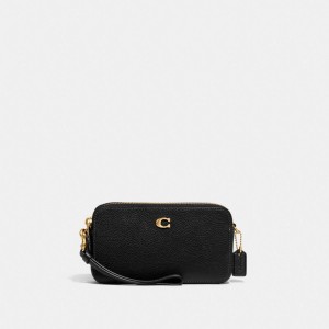 Coach Kira Crossbody Bag Polished Pebble Leather/Brass/Black | 509-YFRLSC