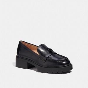 Coach Leah Loafer Leather/Black | 732-TMRVGF