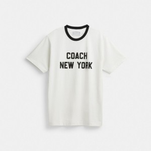 Coach New York T Shirt White | 154-OEXWLZ