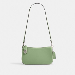 Coach Penn Shoulder Bag Glovetanned Leather/Silver/Pale Pistachio | 618-XYAIGS