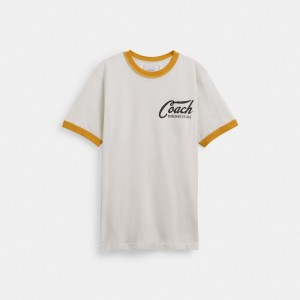 Coach Ringer T Shirt Grey | 412-BHUQLJ