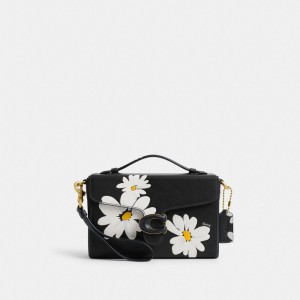 Coach Tabby Box Bag With Floral Print Brass/Black Multi | 012-QLHKPI