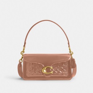 Coach Tabby Shoulder Bag 26 In Signature Leather Patent Leather/Brass/Cappuccino | 527-EGZVAC