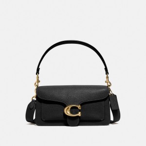 Coach Tabby Shoulder Bag 26 Polished Pebble Leather/Brass/Black | 675-TBNOLJ