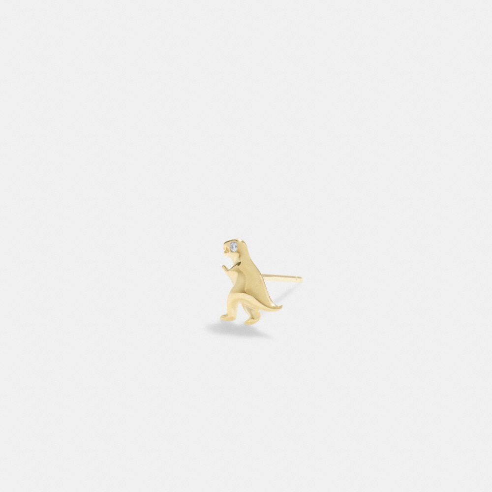 Coach 14 K Gold Rexy Single Stud Earring Gold | 653-MNWEHA