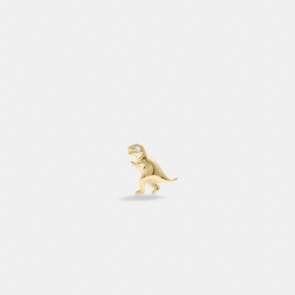 Coach 14 K Gold Rexy Single Stud Earring Gold | 653-MNWEHA