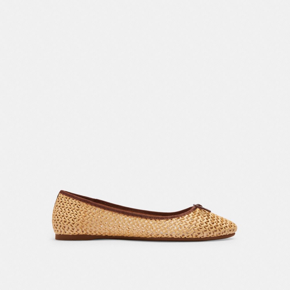 Coach Abigail Flat Natural/Saddle | 634-RMBOFW