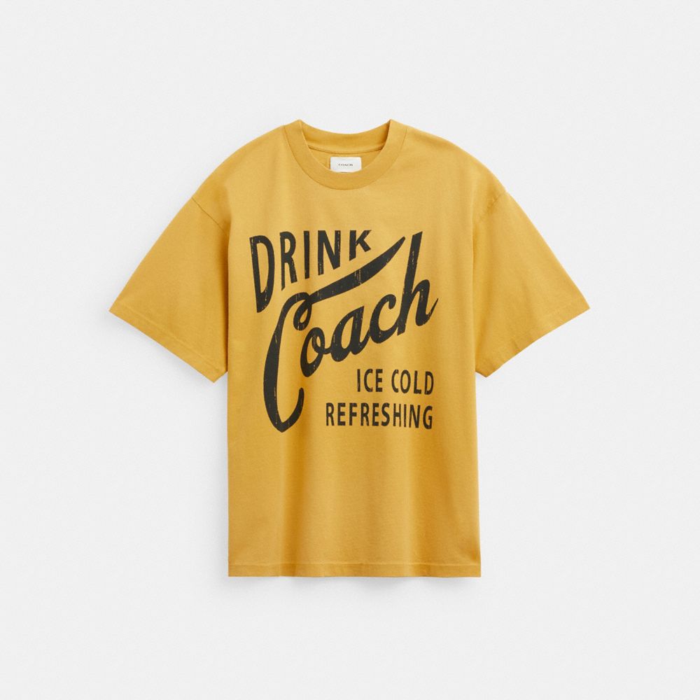 Coach Americana T Shirt Yellow | 280-FWUPEY