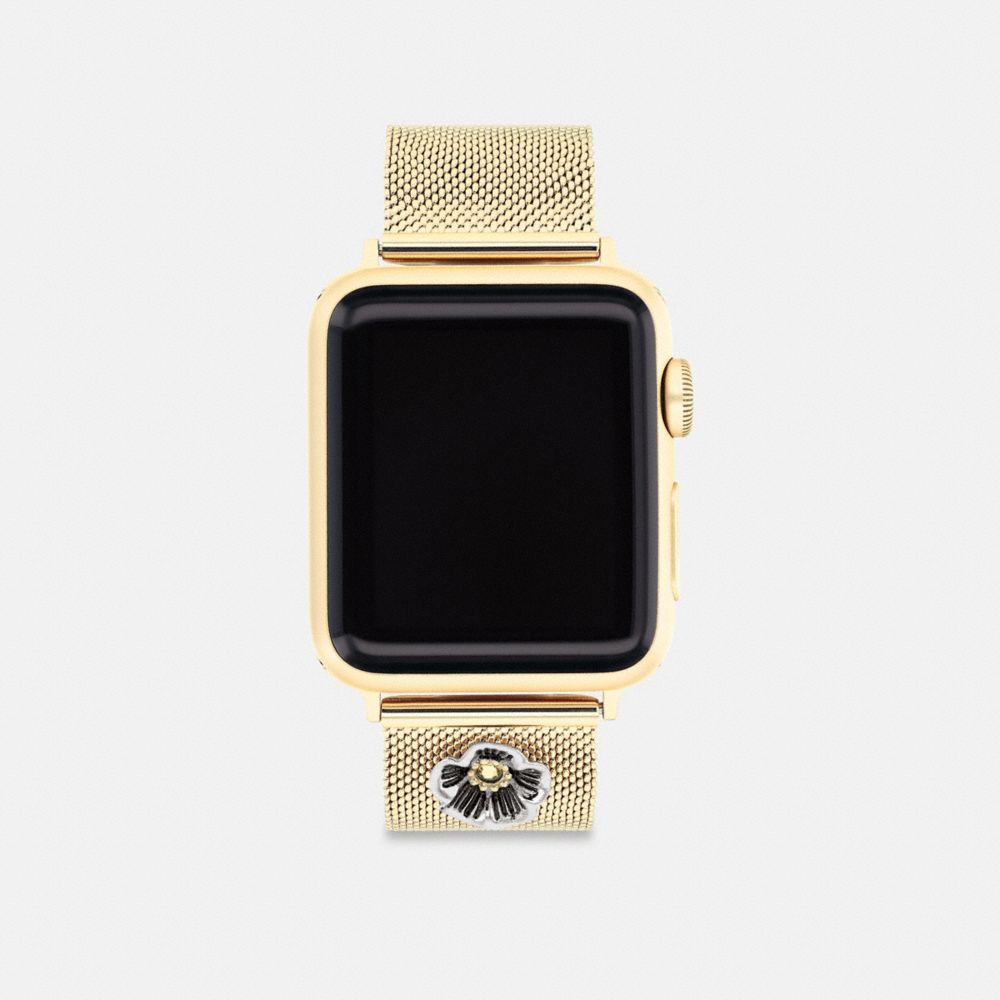 Coach Apple Watch® Strap 38 Mm 40 Mm And 41 Mm Gold | 208-EQIRGH