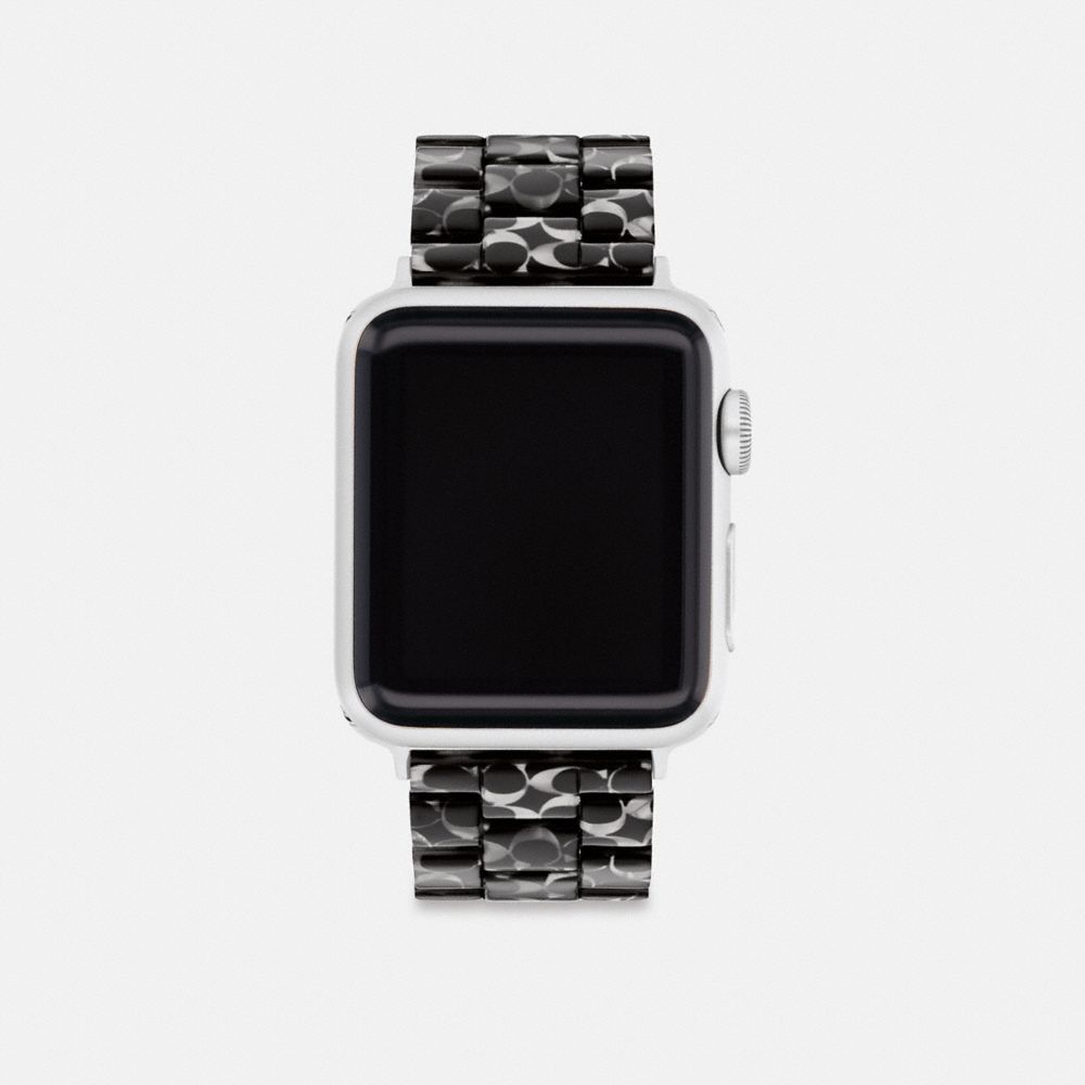 Coach Apple Watch® Strap 38 Mm 40 Mm And 41 Mm Black Signature | 832-JGXOWY