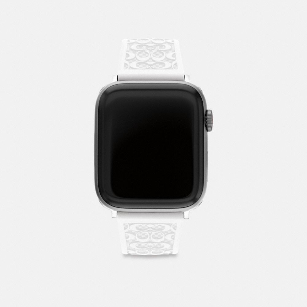 Coach Apple Watch® Strap 42 Mm And 44 Mm White | 349-ARKMQH