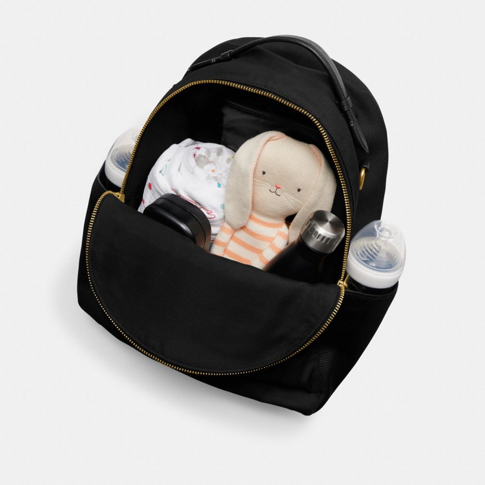 Coach Baby Backpack Brass/Black | 406-DHJOPT