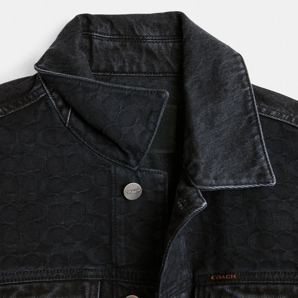 Coach Black Denim Jacket In Organic Cotton Black | 245-WEITKV