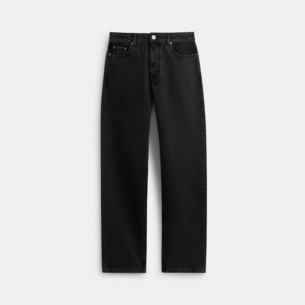 Coach Black Taper Jeans In Organic Cotton Black | 981-IRTWNF