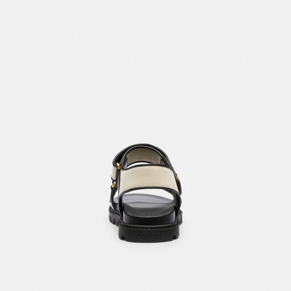 Coach Brynn Sandal Chalk/Black | 678-VWHMYQ