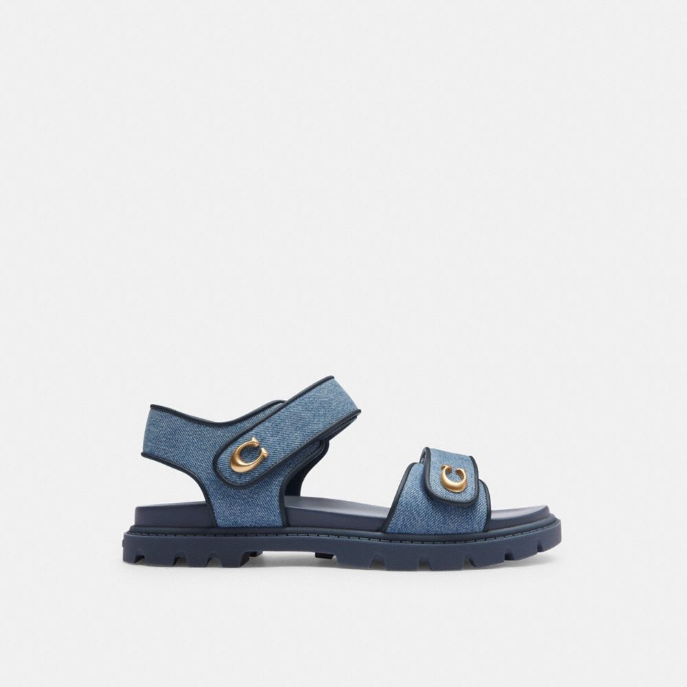 Coach Brynn Sandal Indigo Denim | 317-VLXMTH