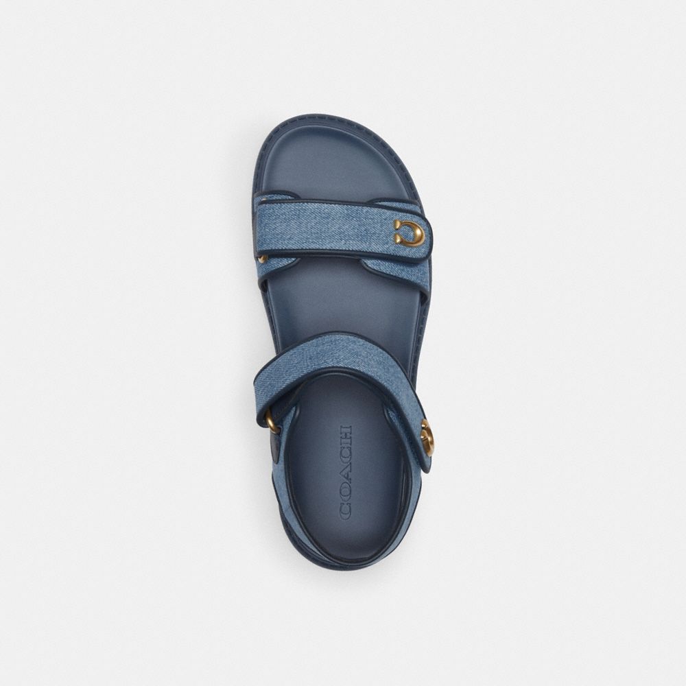 Coach Brynn Sandal Indigo Denim | 317-VLXMTH