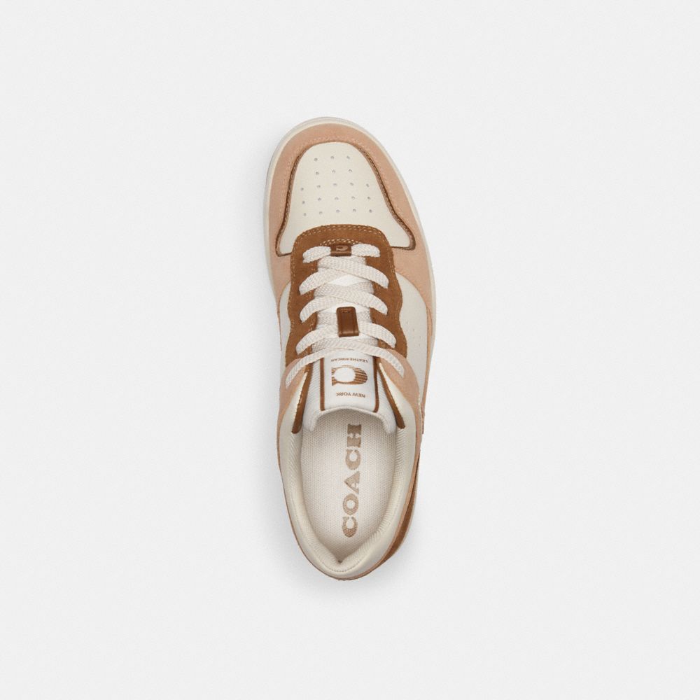 Coach C201 Low Top Sneaker Chalk/Beechwood | 046-SKAODR