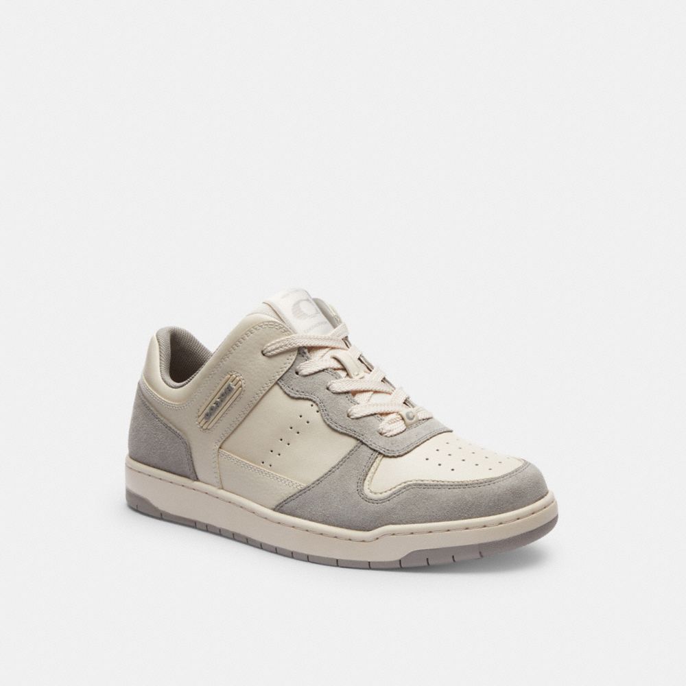 Coach C201 Low Top Sneaker Chalk/Dove Grey | 458-YTSWUL