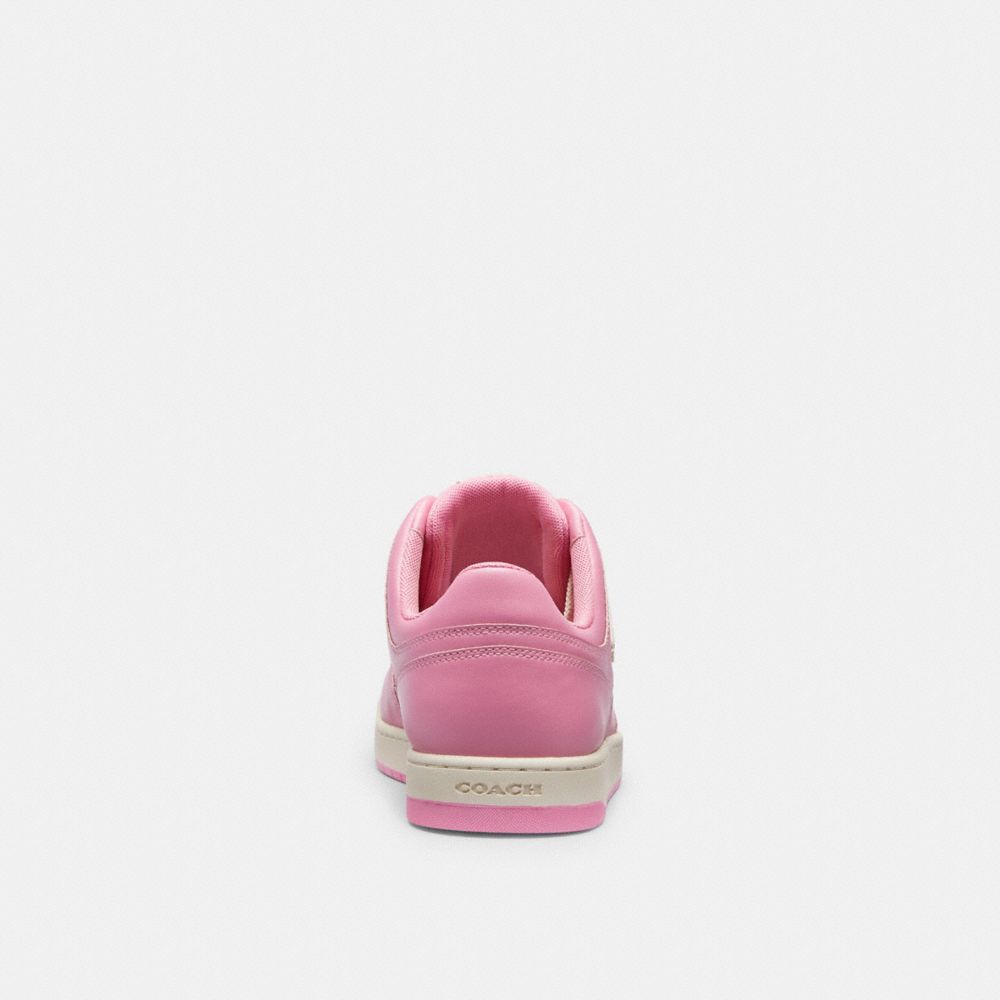 Coach C201 Low Top Sneaker In Signature Canvas Vivid Pink | 291-FEYOCD