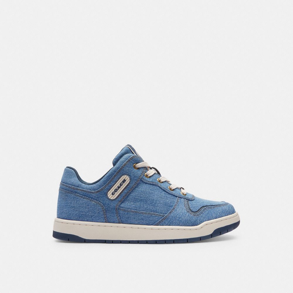 Coach C201 Low Top Sneaker Indigo Denim | 219-PJOILC