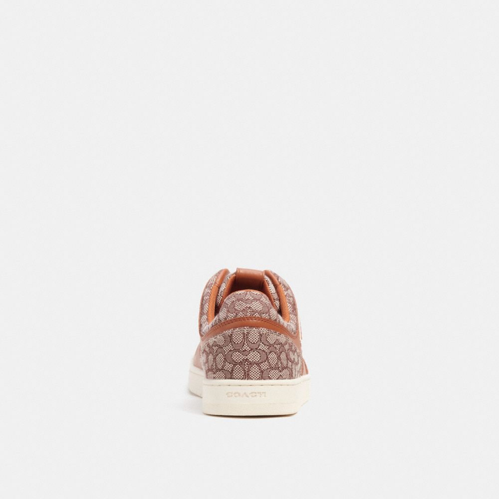 Coach C201 Sneaker In Micro Signature Jacquard Burnished Amber | 718-YGWBKH