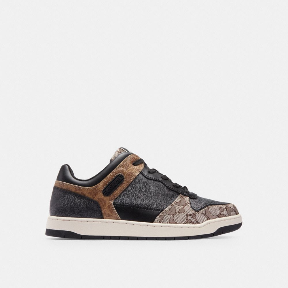 Coach C201 Sneaker In Signature Black/Maple | 521-EWILXF