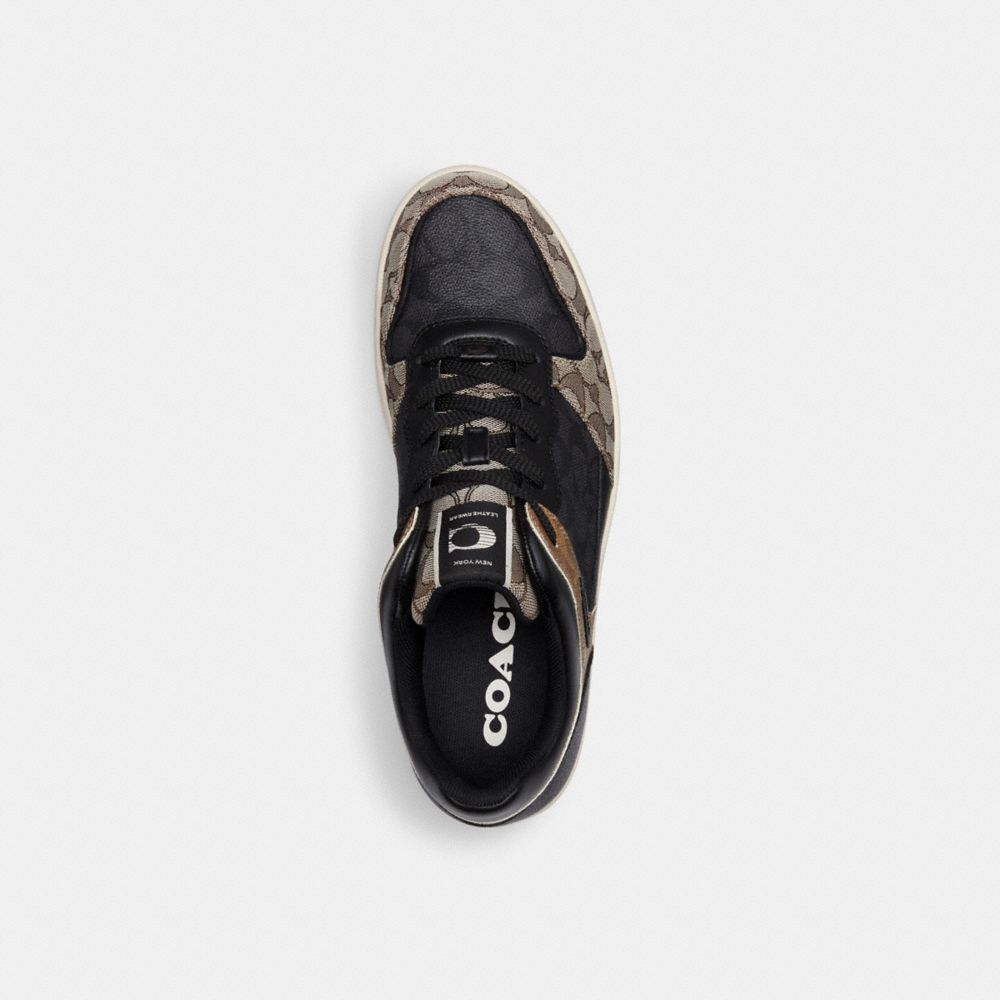 Coach C201 Sneaker In Signature Black/Maple | 521-EWILXF