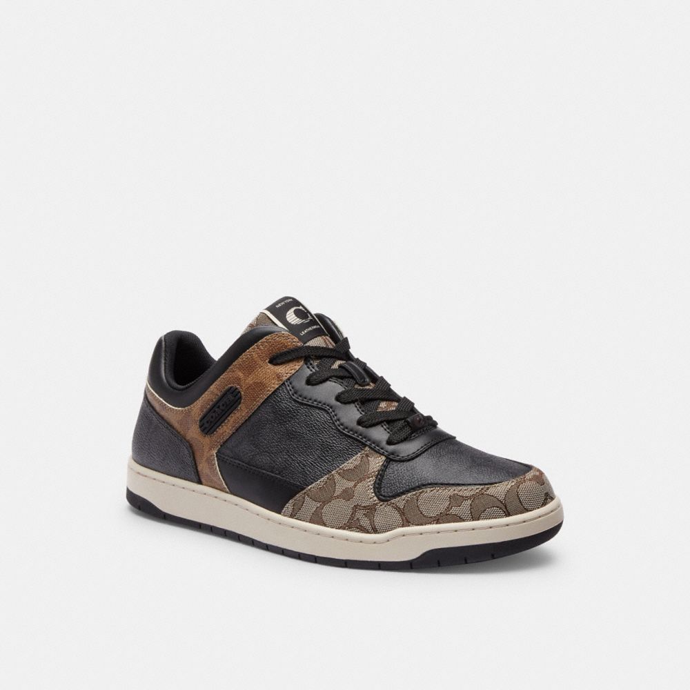 Coach C201 Sneaker In Signature Black/Maple | 521-EWILXF