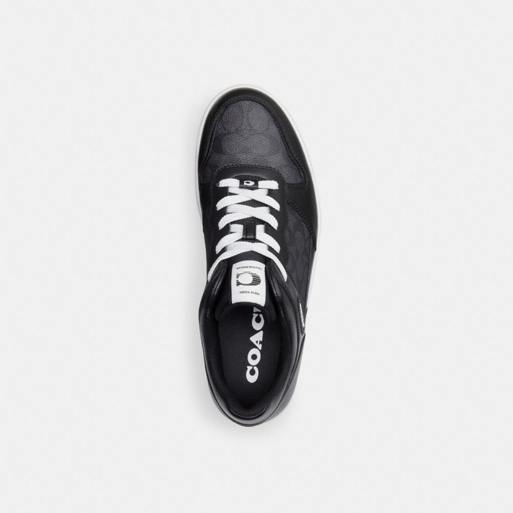 Coach C201 Sneaker In Signature Canvas Black | 793-GPFBER