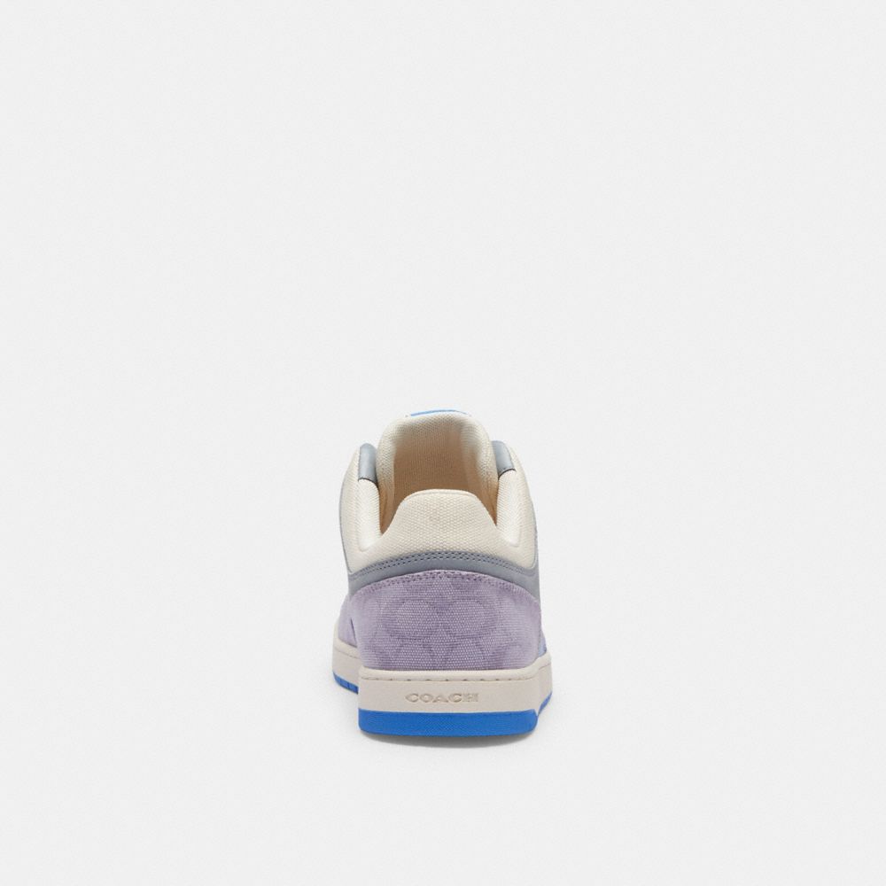 Coach C201 Sneaker In Signature Canvas Chalk/Soft Purple | 426-USQGNK