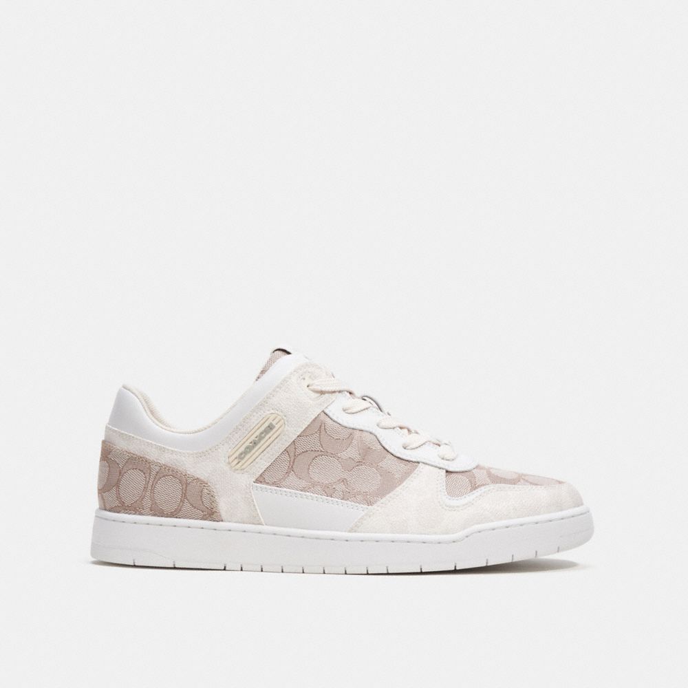 Coach C201 Sneaker In Signature Jacquard Chalk/Stone | 289-TCULEV