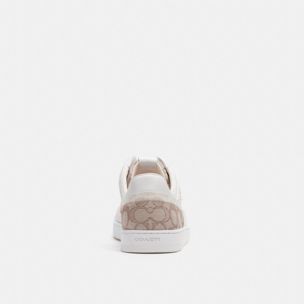 Coach C201 Sneaker In Signature Jacquard Chalk/Stone | 289-TCULEV