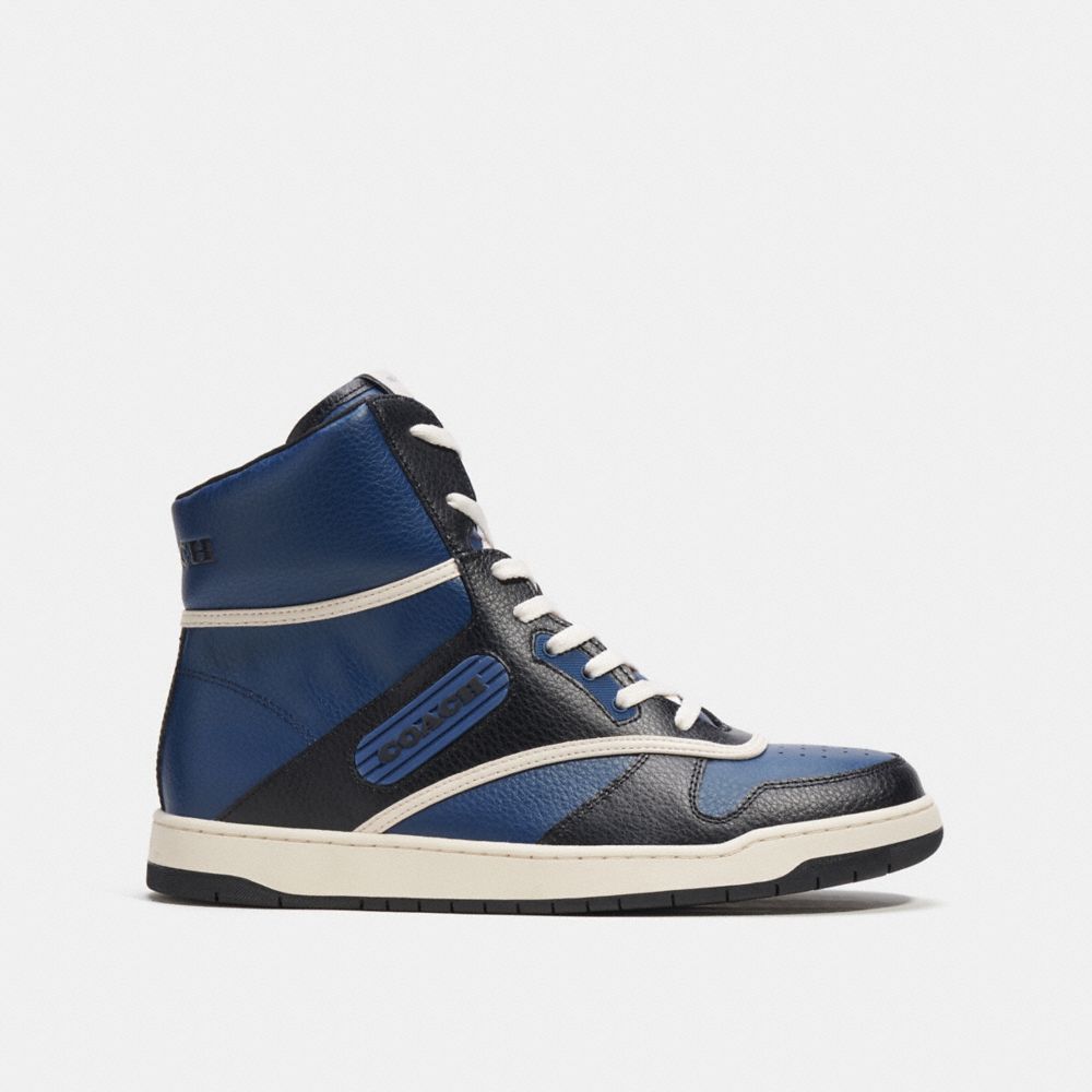 Coach C202 High Top Sneaker Deep Blue | 672-ZIYPWQ