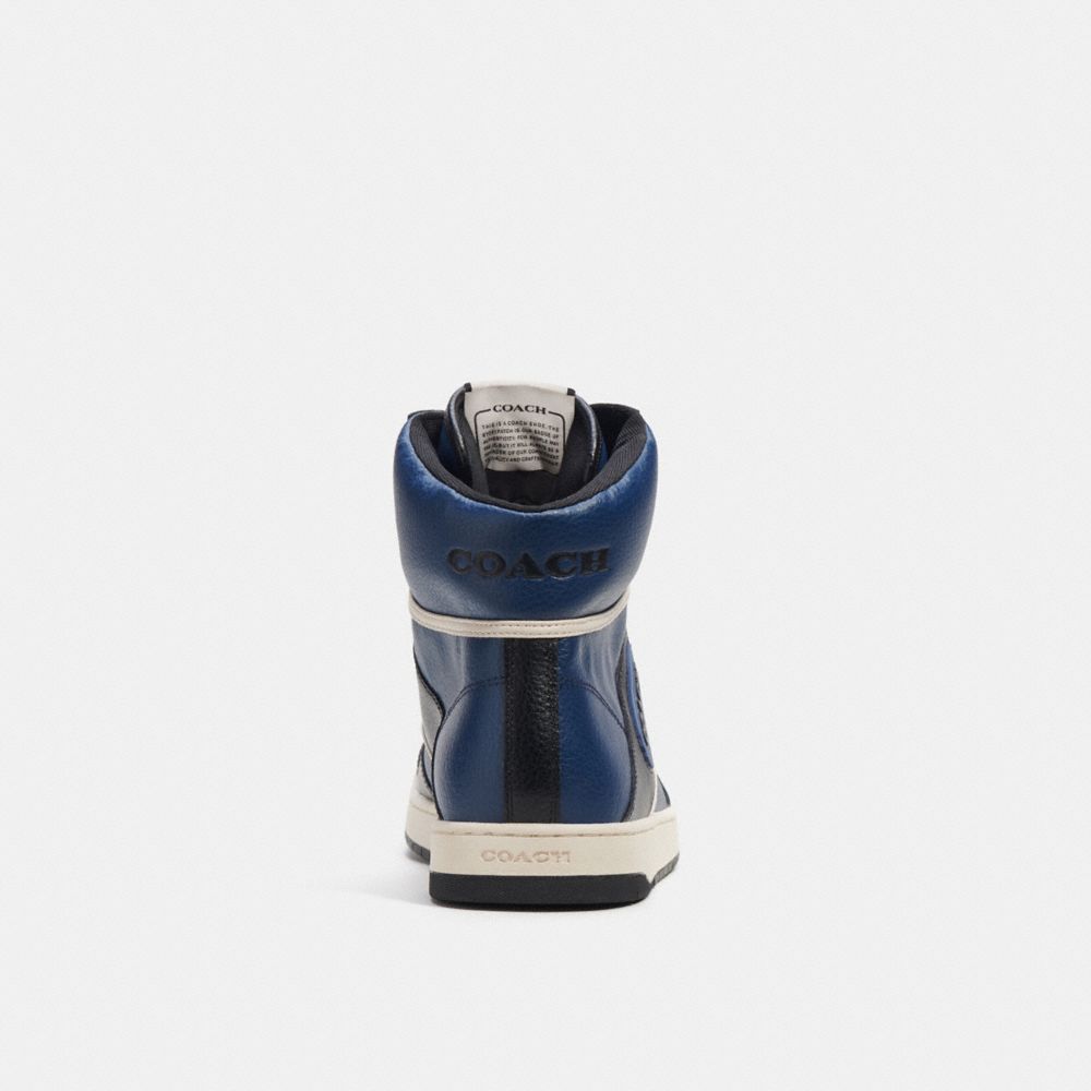 Coach C202 High Top Sneaker Deep Blue | 672-ZIYPWQ