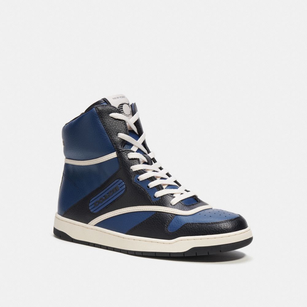 Coach C202 High Top Sneaker Deep Blue | 672-ZIYPWQ