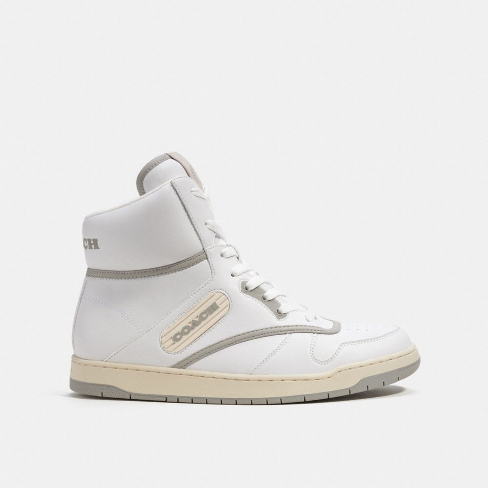 Coach C202 High Top Sneaker Optic White | 382-JBQRUA