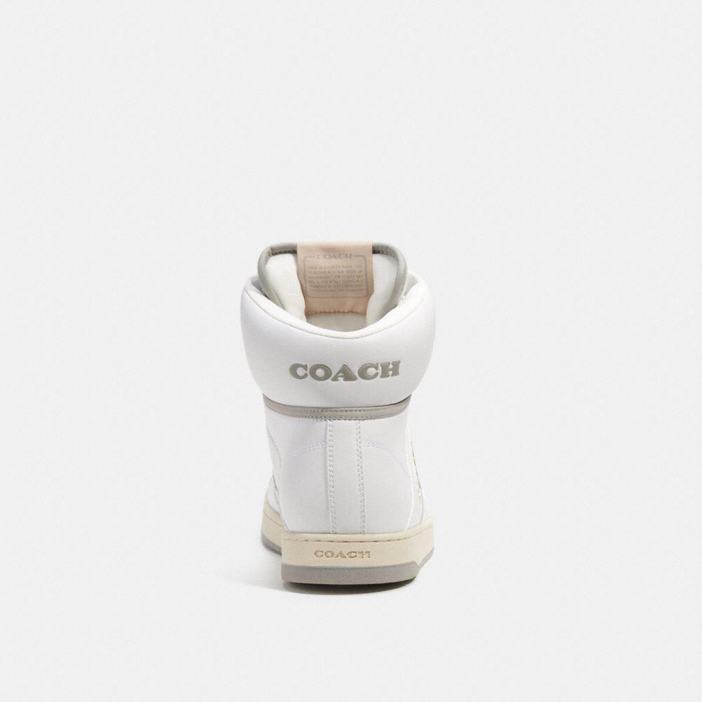 Coach C202 High Top Sneaker Optic White | 382-JBQRUA