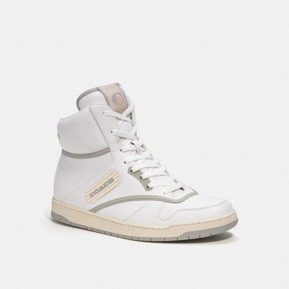 Coach C202 High Top Sneaker Optic White | 382-JBQRUA