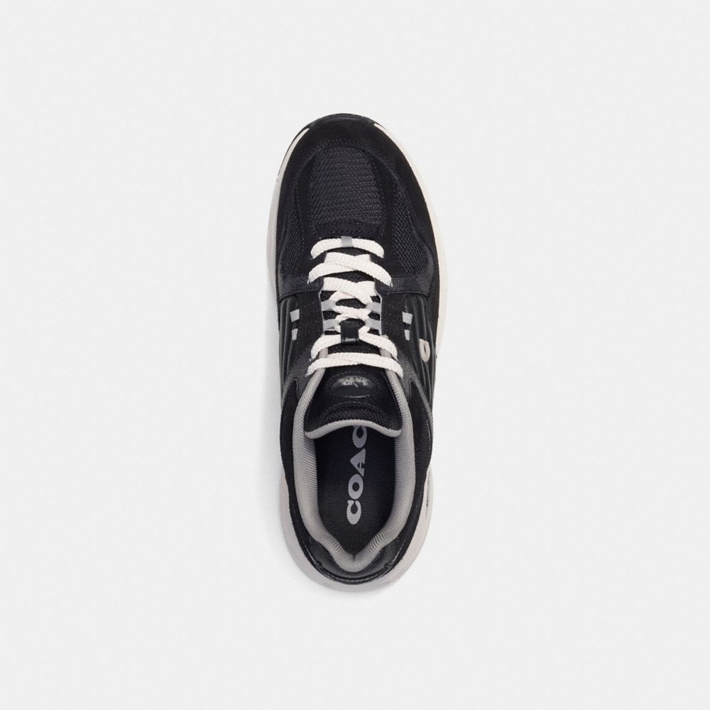 Coach C301 Sneaker With Signature Canvas Charcoal/Black | 903-DEXPOL