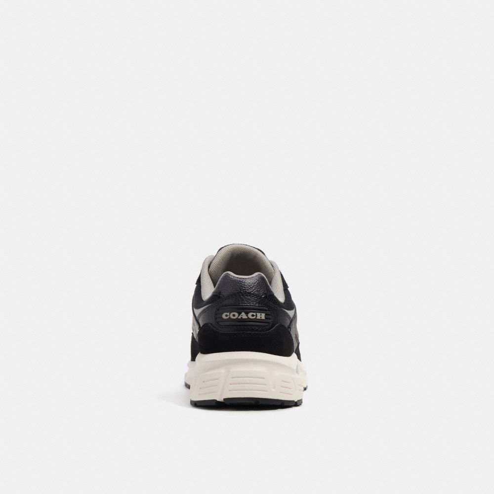 Coach C301 Sneaker With Signature Canvas Charcoal/Black | 903-DEXPOL