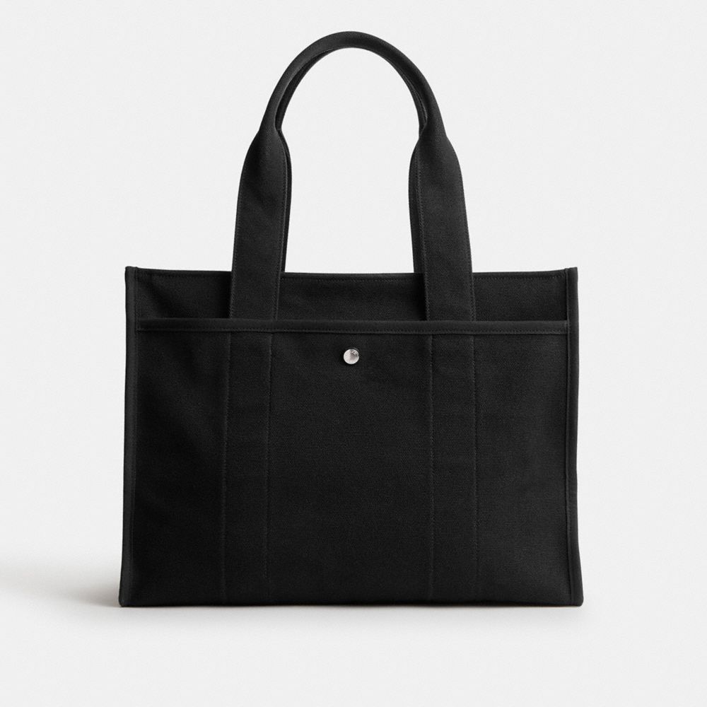 Coach Cargo Tote Bag 42 Silver/Black | 230-QJXCST