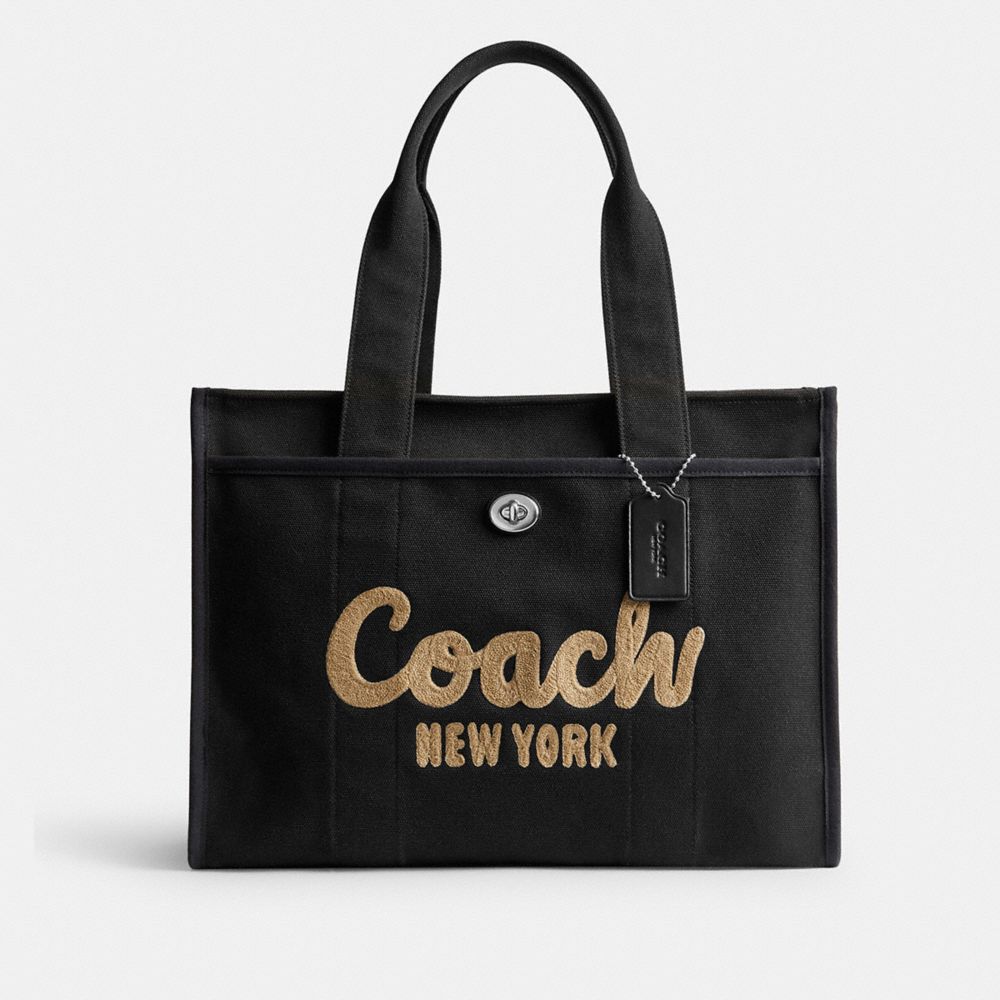 Coach Cargo Tote Bag 42 Silver/Black | 230-QJXCST